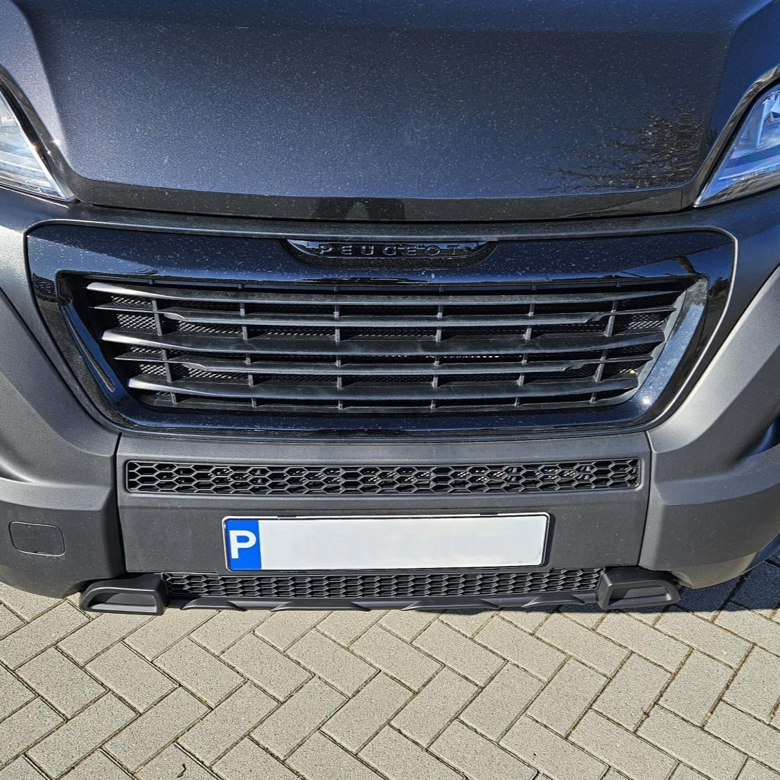 For Peugeot Boxer Lower Bumper Honeycomb Grille Matte Black | Front Lower Grille | Van-X