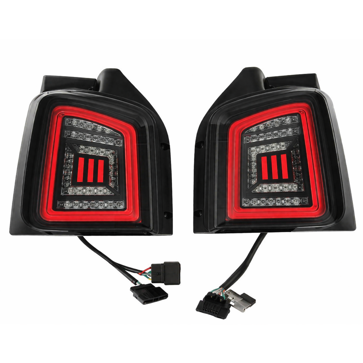 For VW T6 Transporter (2015–2020) Barndoor Smoked Full Frame LED Rear Lights – Van-X