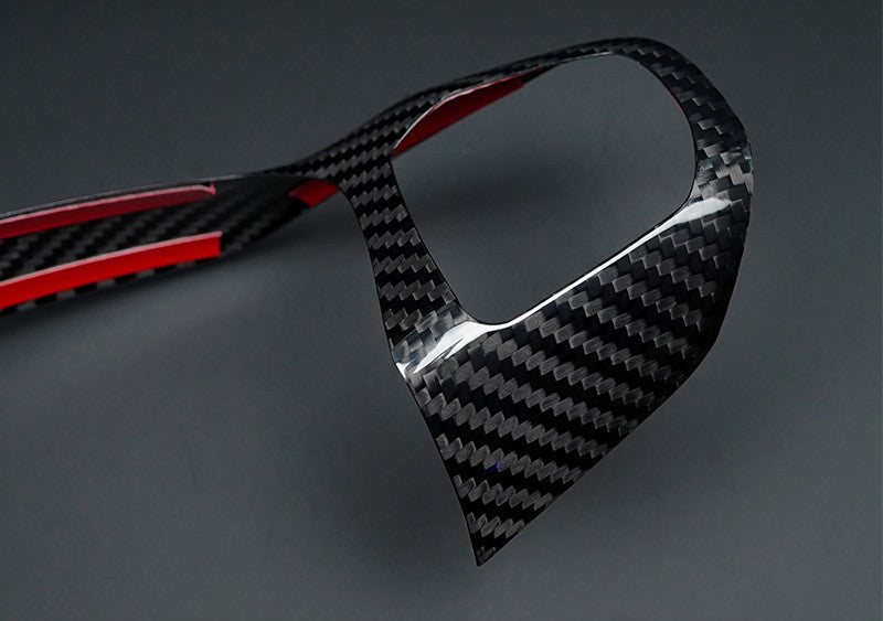 Car Enhancements UK - Real Carbon Fibre Steering Wheel Trim (Top/Buttons Only) Fiesta MK8/8.5 | Focus MK4/4.5 | Puma MK2 | Kuga MK3/3.5 | Transit Custom