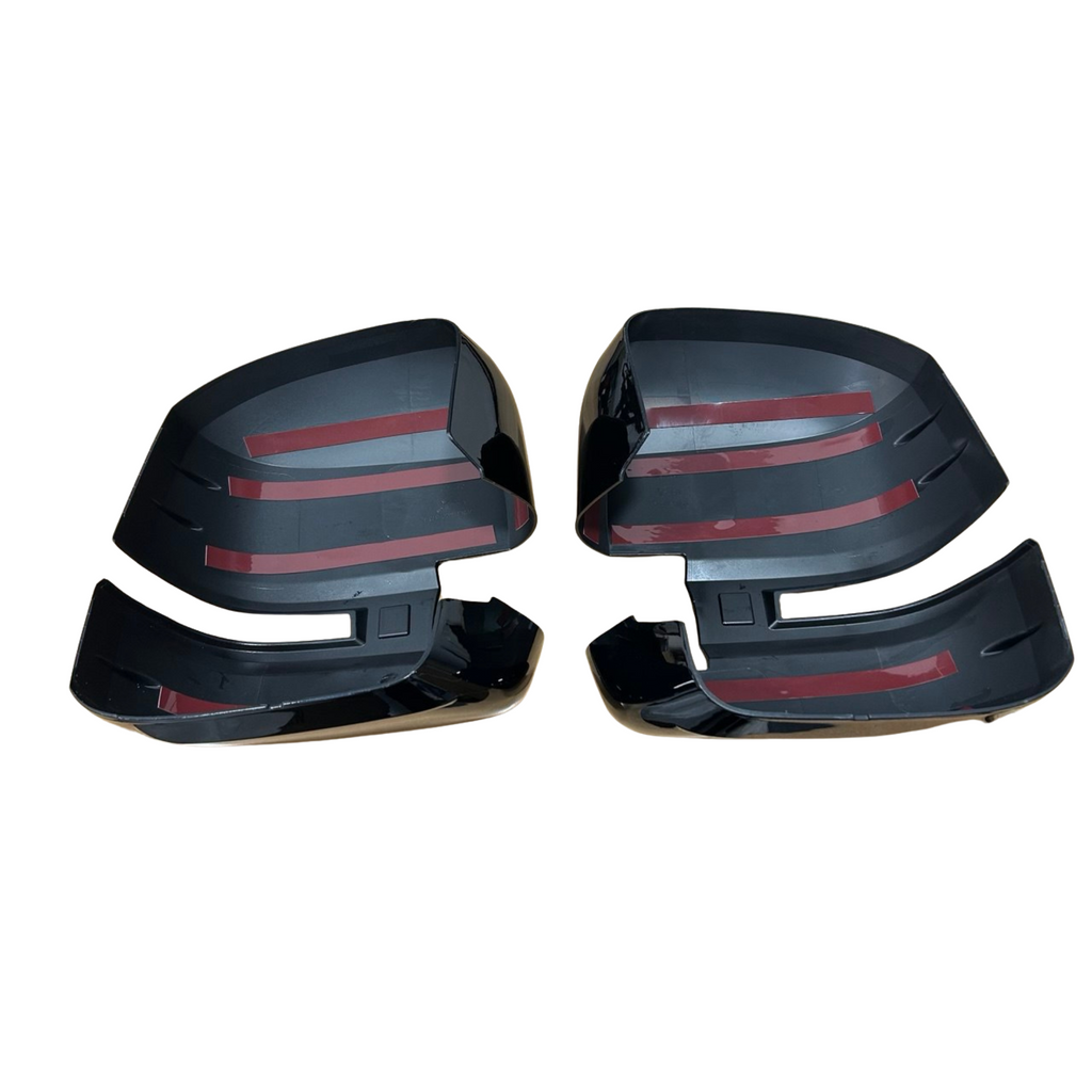 For MAN TGE Wing Mirror Covers Gloss Black Set of 2 Mirror Cap Styling Upgrade - Van-X