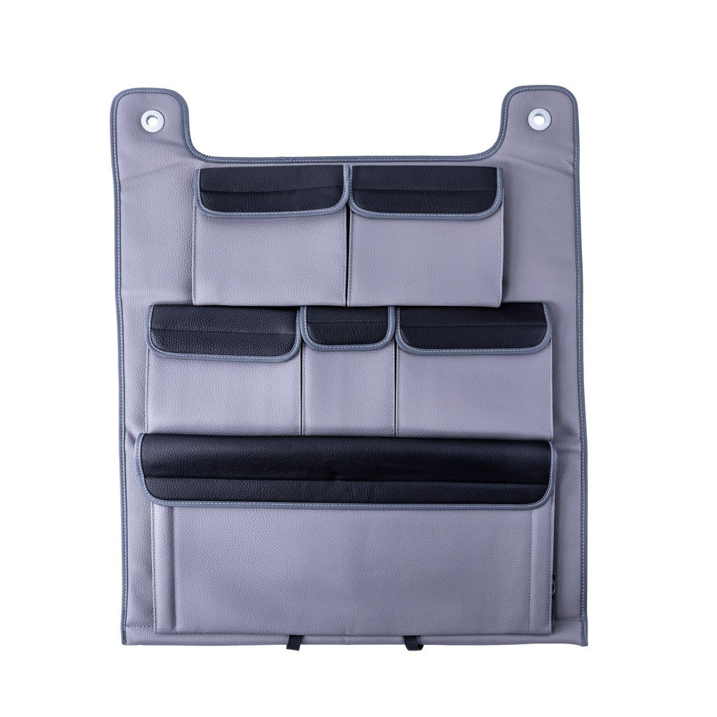 For Ford Transit Custom Double Back Seat Organiser – Grey with Black Lids | Van-X