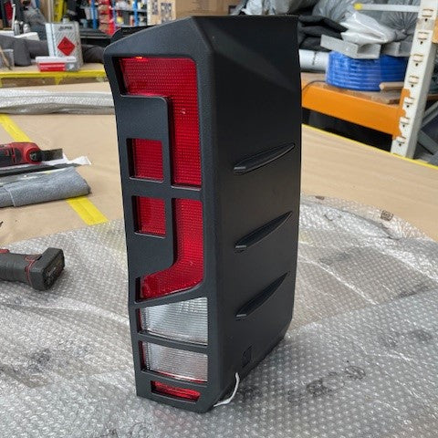 For VW Crafter Rear Light Guards Hammerite Ultimate Matte Black (2018-2025) | Tail Light Protectors | Van-X