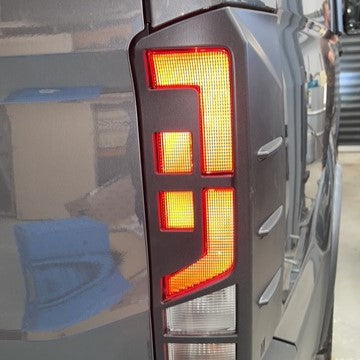 For VW Crafter Rear Light Guards Hammerite Ultimate Matte Black (2018-2025) | Tail Light Protectors | Van-X
