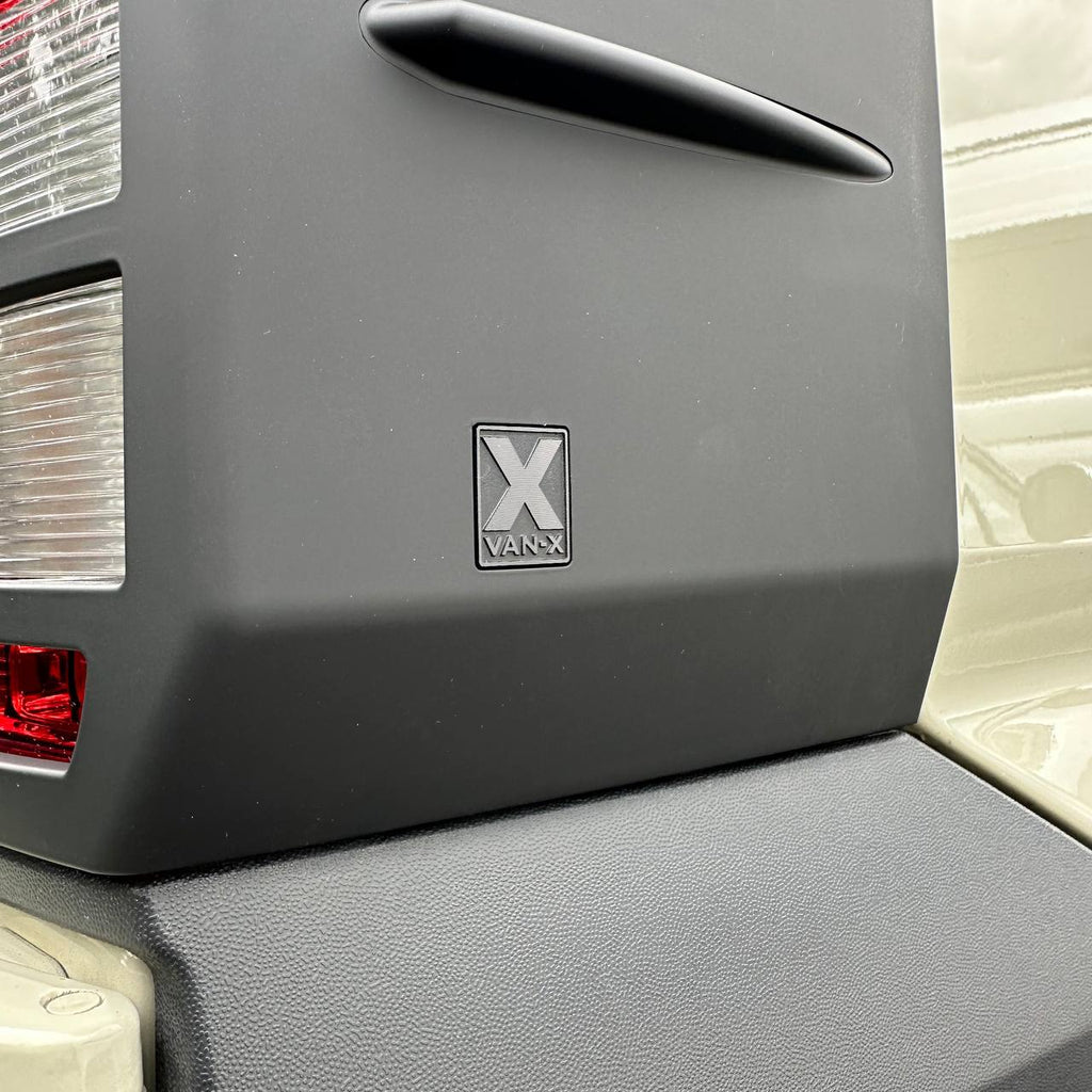 For VW Crafter Rear Light Guards Hammerite Ultimate Matte Black (2018-2025) | Tail Light Protectors | Van-X