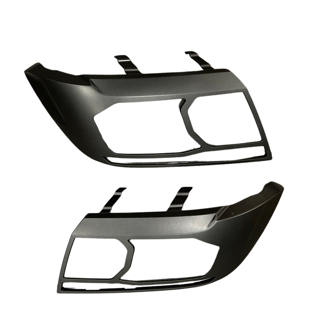For MAN TGE Headlight Guards Hammerite Ultimate Matte Black (2018-2025) | Front Headlight Protectors | Van-X