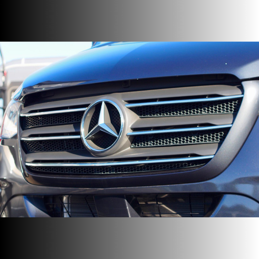 For Mercedes Sprinter 907 Honeycomb Grille Mesh Inserts | Upper Grille 5 Piece Kit | Van-X