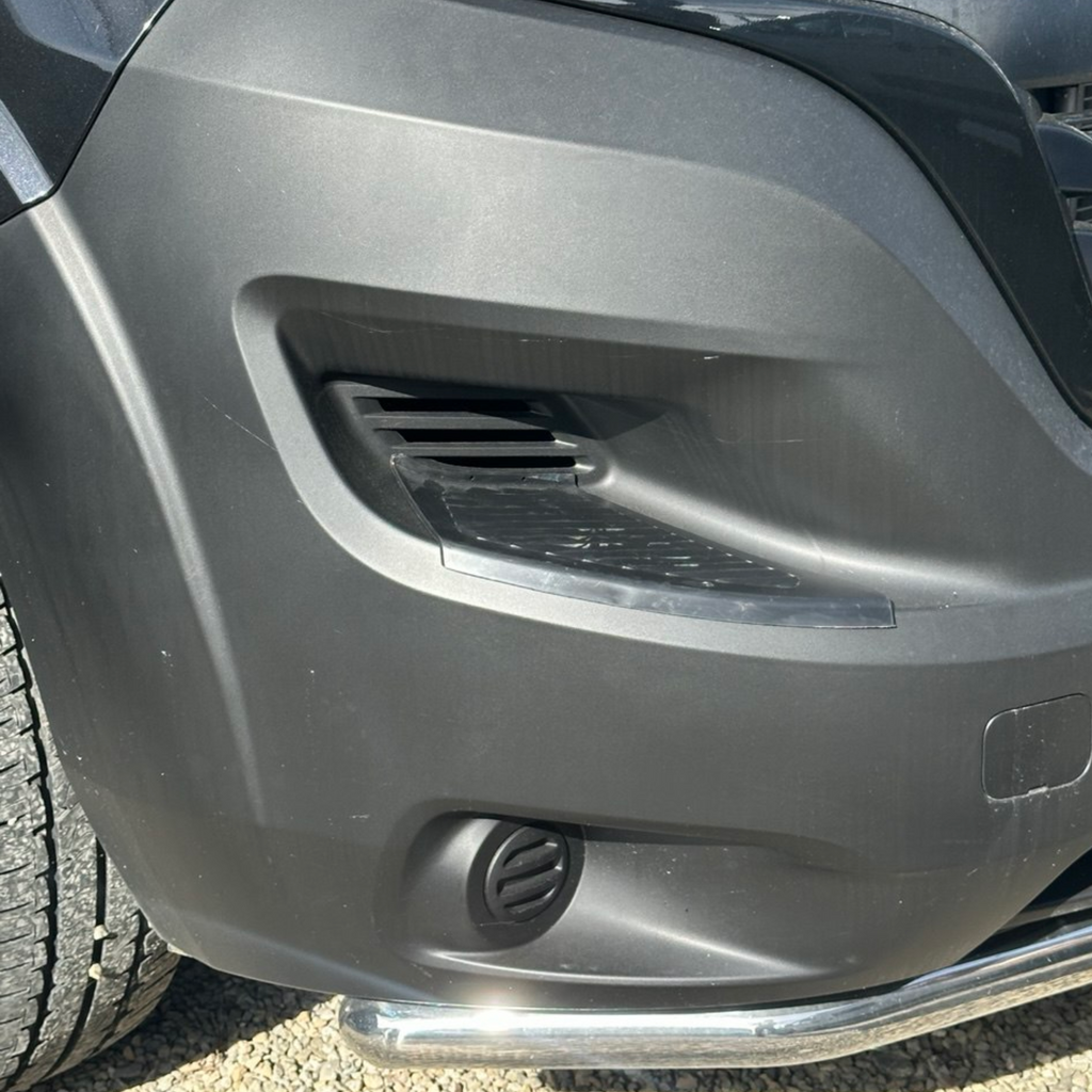For Fiat Ducato Front Bumper Protectors Foot Plates Black Set of 2 | Van-X