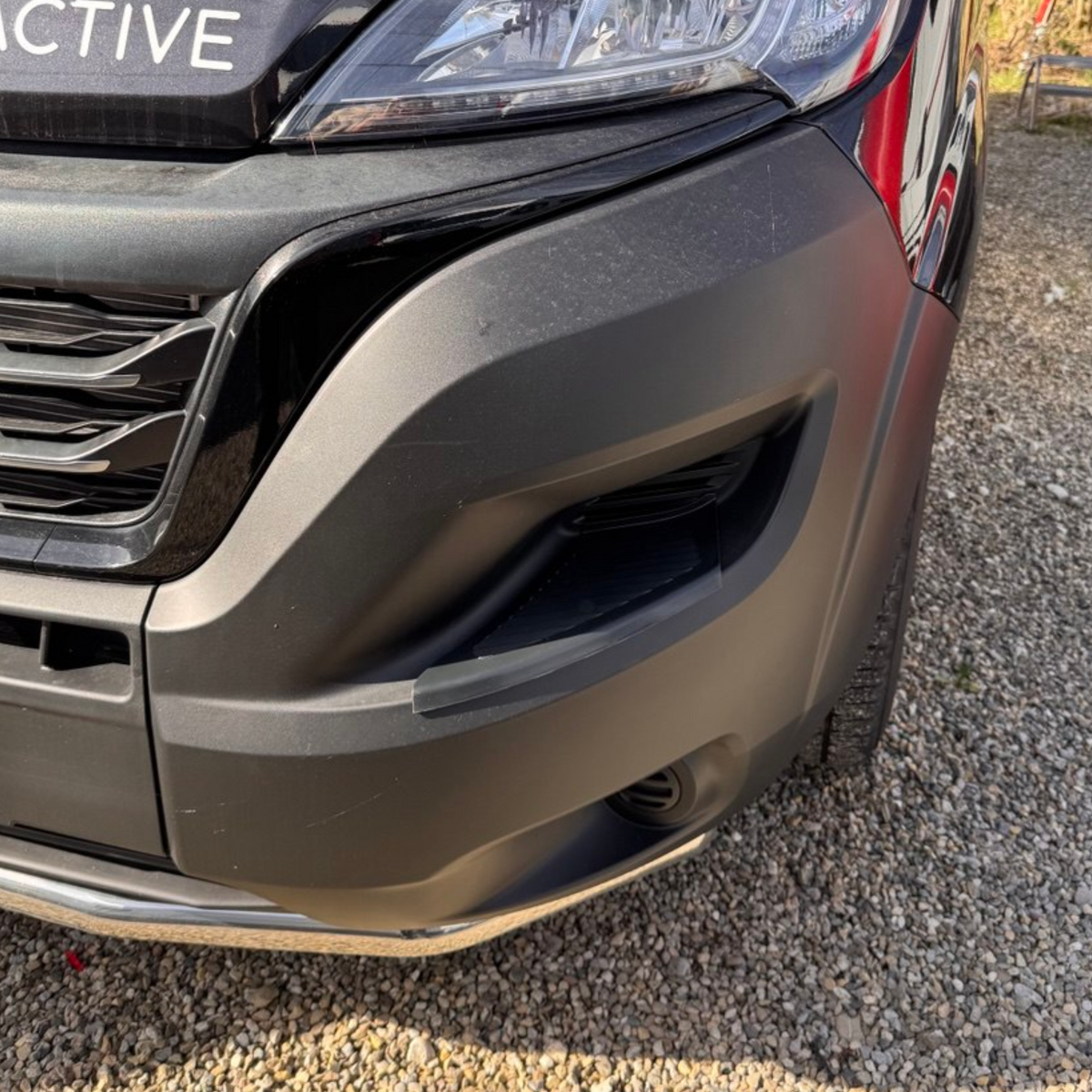 For Vauxhall Movano Front Bumper Protectors Foot Plates Black Set of 2 | Van-X