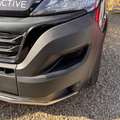 For Peugeot Boxer Front Bumper Protectors Foot Plates Black Set of 2 | Van-X