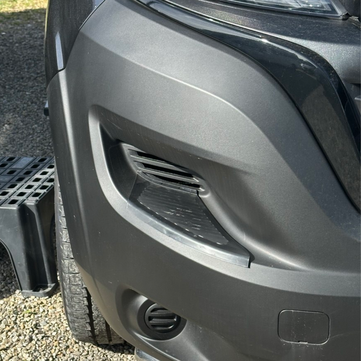 For Citroën Relay Front Bumper Protectors Foot Plates Black Set of 2 | Van-X