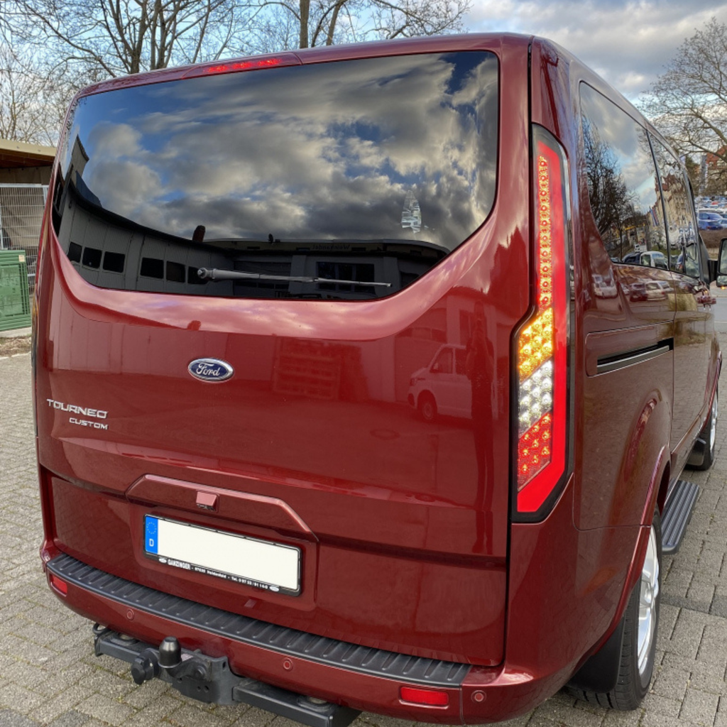 For Ford Transit Custom MK2 LED Rear Tail Lights – Smoked Lenses & Sequential Indicators | Van-X