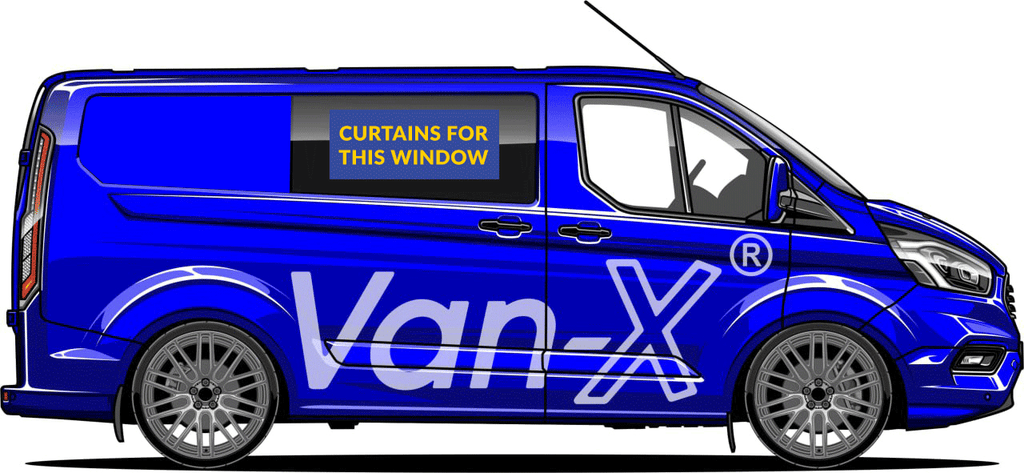 For Ford Transit MK7 Blackout Camper Curtains Black/Black - Create Your Own Bundle | Van-X