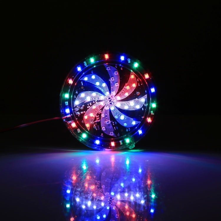 58 LEDs SMD 2835 Motorcycle Modified Windmill Angel Eyes RGB Light Fire Wheel Light Styling Flash Atmosphere Lamp, Diameter: 10cm, DC 12V, 58 LEDs Diameter: 10cm