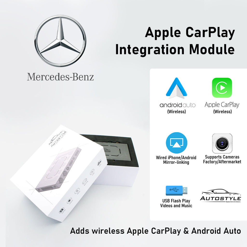 Mercedes A B CLA GLA GLC Sprinter Vito GLB NTG 6.0 MBUX Wireless Apple CarPlay/Android Auto for Mercedes-Benz 2020+