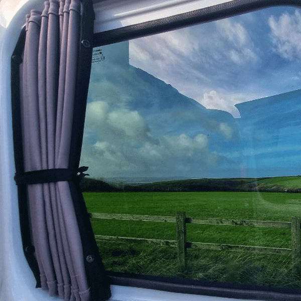 For Mercedes Vito MK2 Plastic Interior Premium Window Curtains - Black/Grey - CREATE YOUR OWN BUNDLE! Van-X