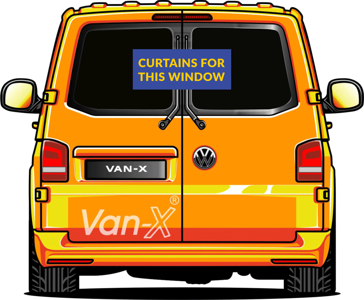 For VW Caddy Window Curtains Eco-Line Black – Camper Van Blackout Curtains | Van-X