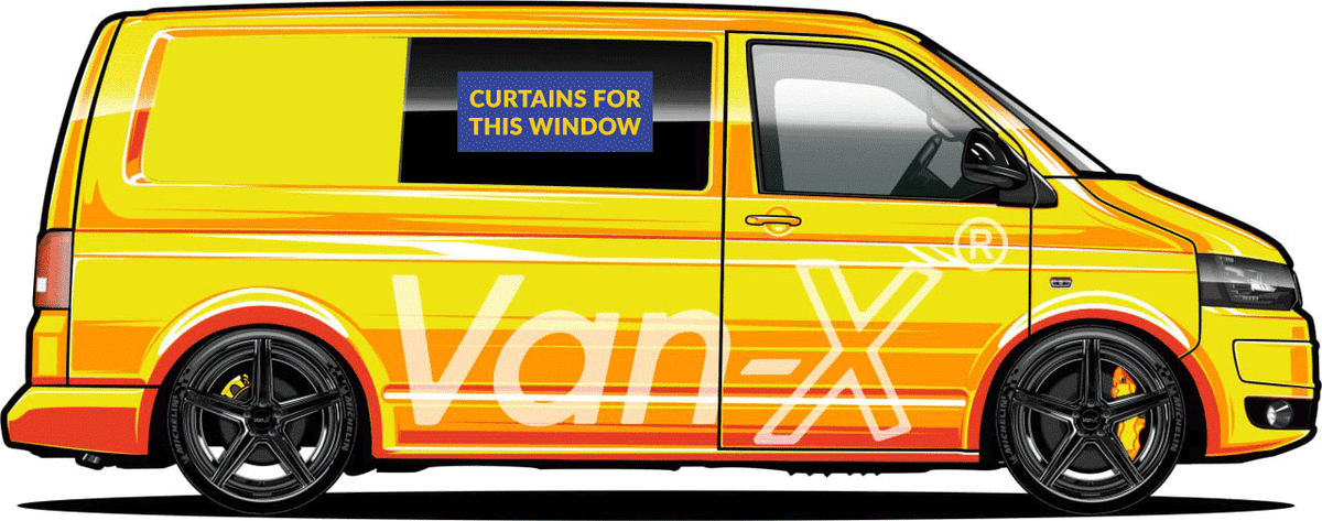 For VW T6 Transporter Window Curtains Eco-Line Grey – Campervan Privacy Curtains | Van-X