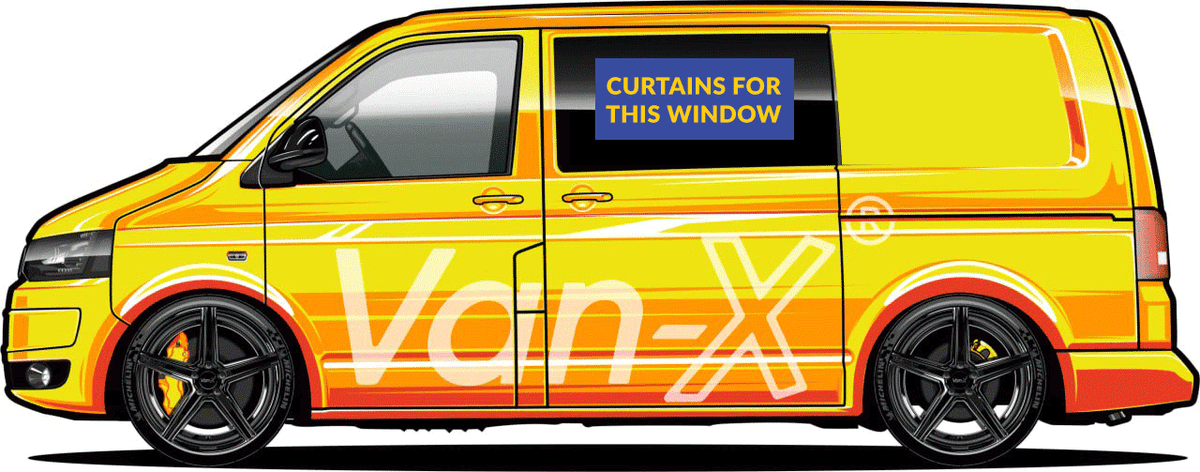 For VW Caddy Window Curtains Eco-Line Black – Camper Van Blackout Curtains | Van-X