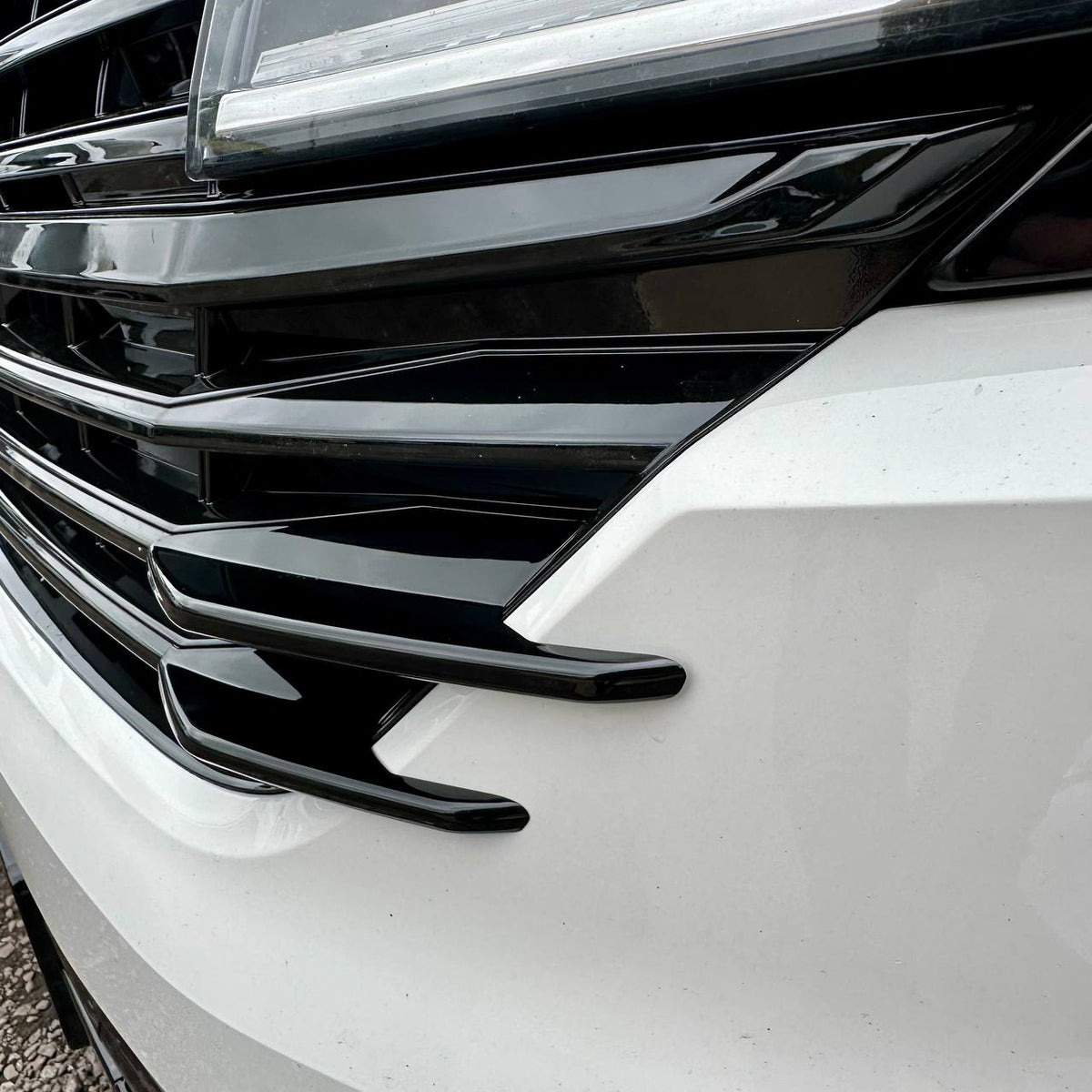 For VW T6.1 Front Grille Side Fins – Gloss Black Finish (Set of 4) | Van-X