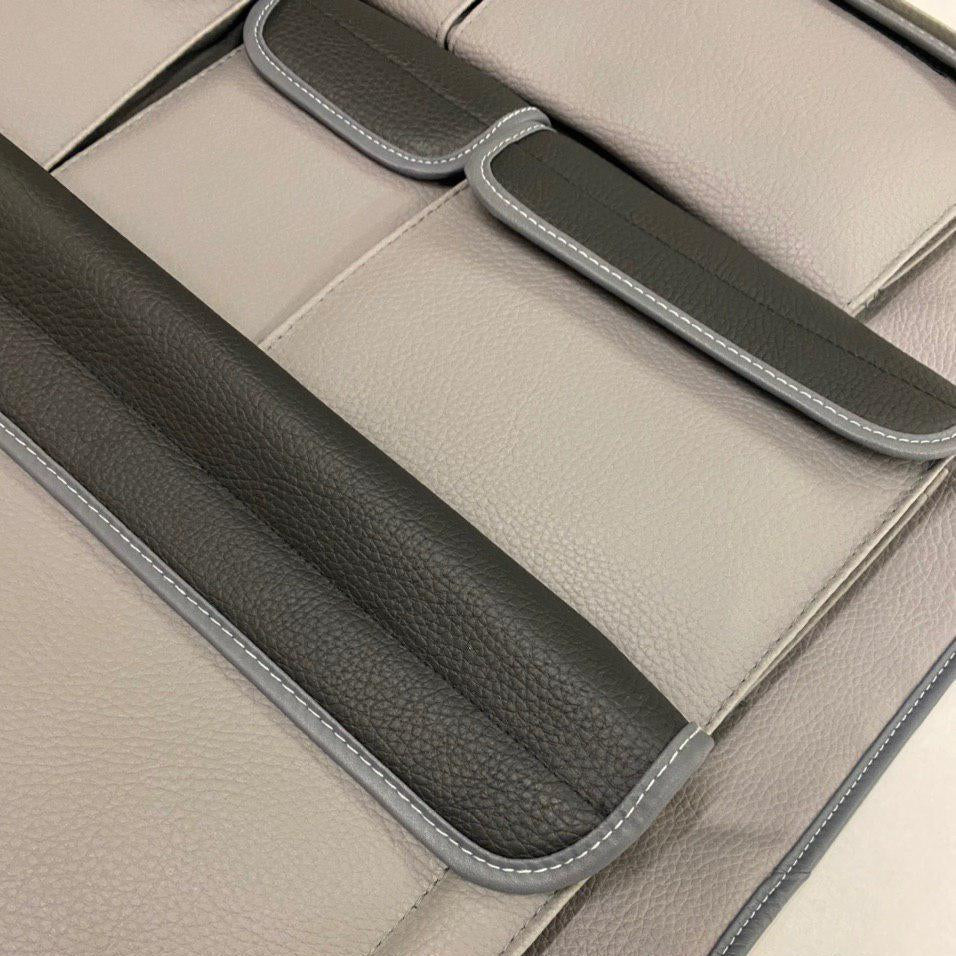 For Ford Transit Custom Double Back Seat Organiser – Grey with Black Lids | Van-X