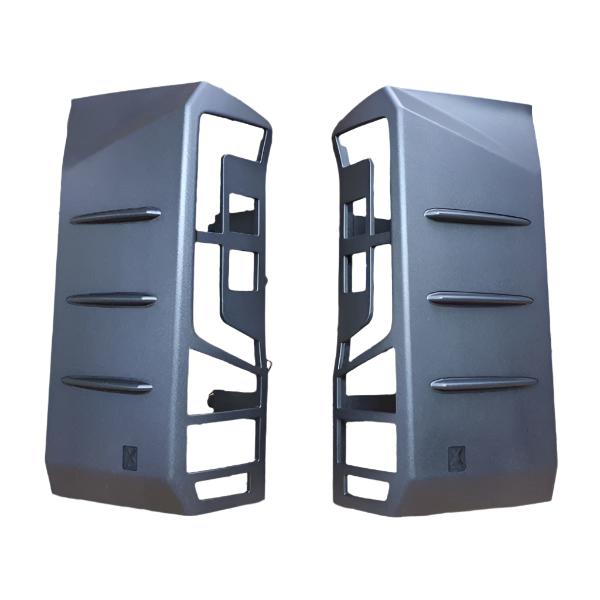 For VW Crafter Rear Light Guards Hammerite Ultimate Matte Black (2018-2025) | Tail Light Protectors | Van-X