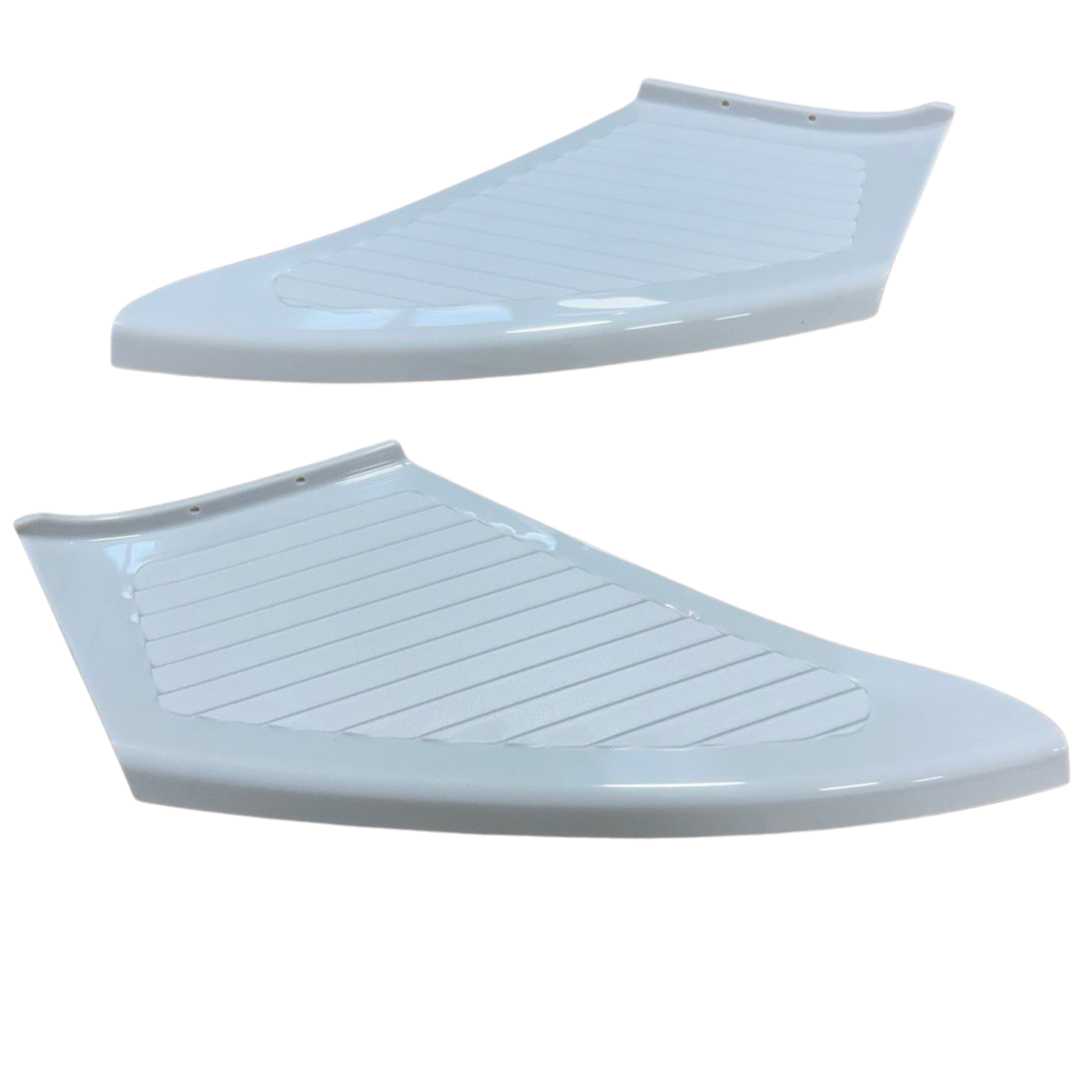 For Citroën Relay Front Bumper Protectors Foot Plates White Set of 2 | Van-X
