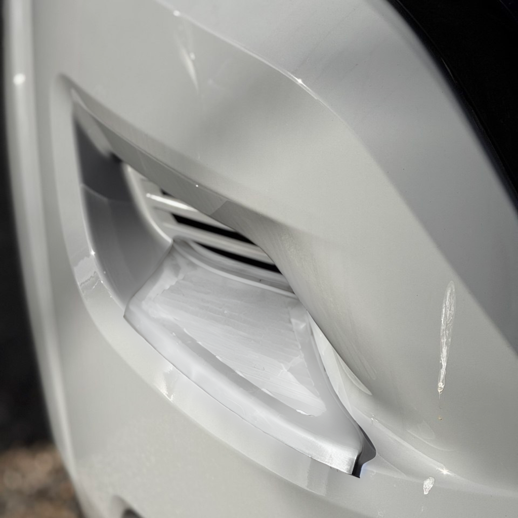 For Fiat Ducato Front Bumper Protectors Foot Plates White Set of 2 | Van-X