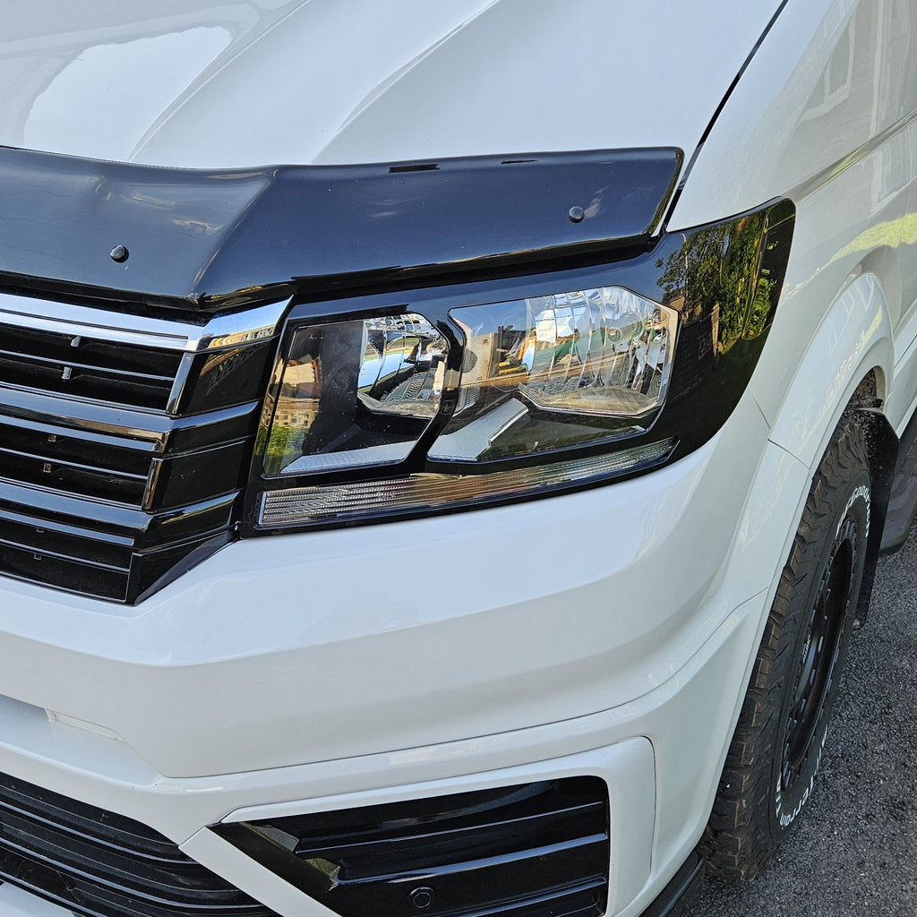For MAN TGE Headlight Guards Gloss Black (2018-2025) | Front Headlight Protectors | Van-X