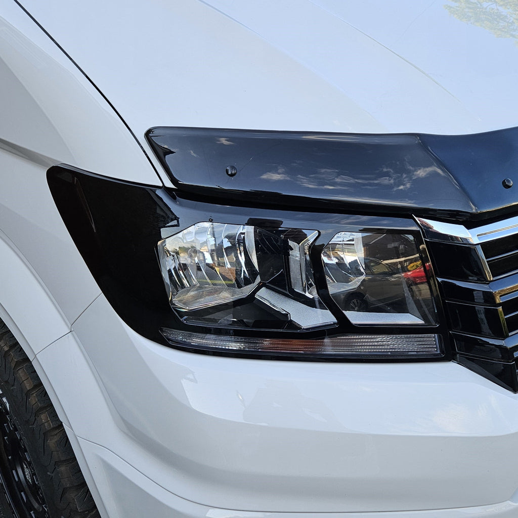 For MAN TGE Headlight Guards Gloss Black (2018-2025) | Front Headlight Protectors | Van-X