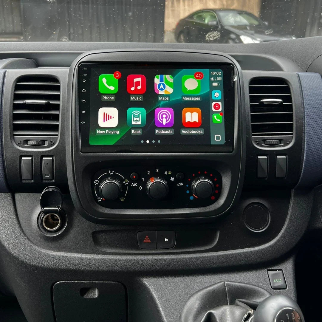 Vauxhall Vivaro Renault Trafic Apple Carplay / Android Auto 9" Stereo Upgrade