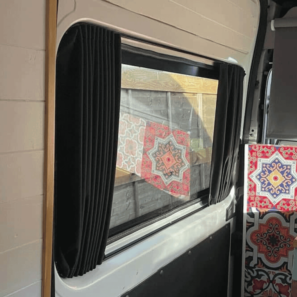 For Vauxhall Movano Blackout Camper Curtains Black/Black - Create Your Own Bundle | Van-X