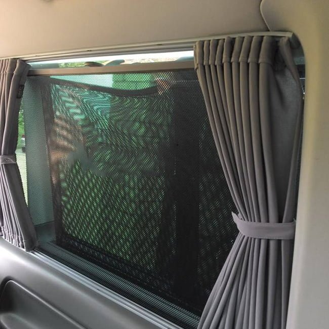 For VW Caddy Window Curtains Eco-Line Black – Camper Van Blackout Curtains | Van-X