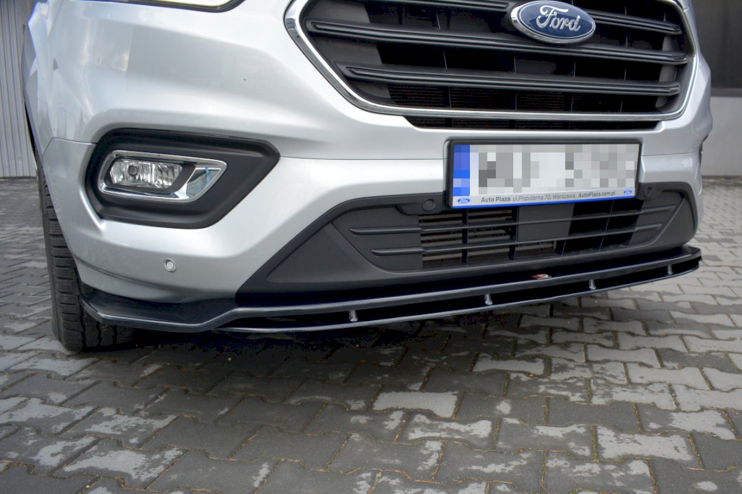 Maxton Design - Aftermarket  FRONT SPLITTER FORD TRANSIT CUSTOM MK 1 FACELIFT (2018-2023)