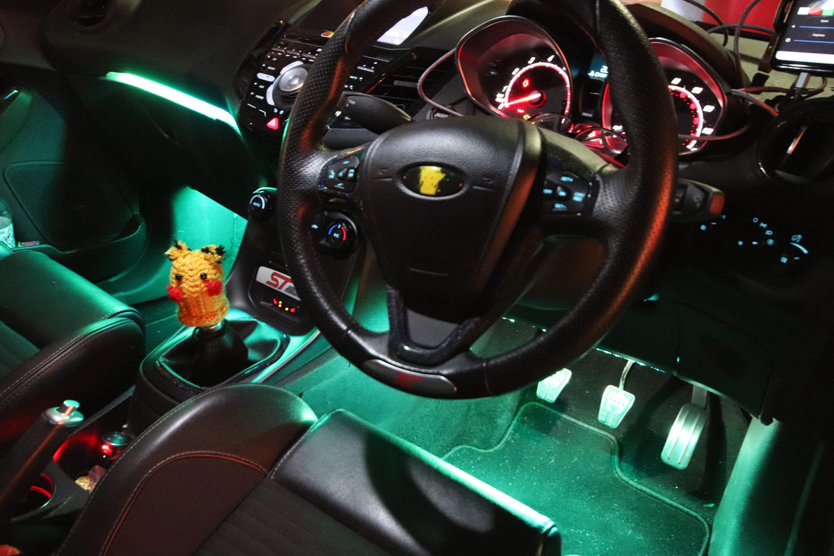 Chaser Edition Bluetooth Glove Box & Footwell Strip Kit – MK7 / MK7.5 Fiesta | 200+ RGB Modes | CEUK
