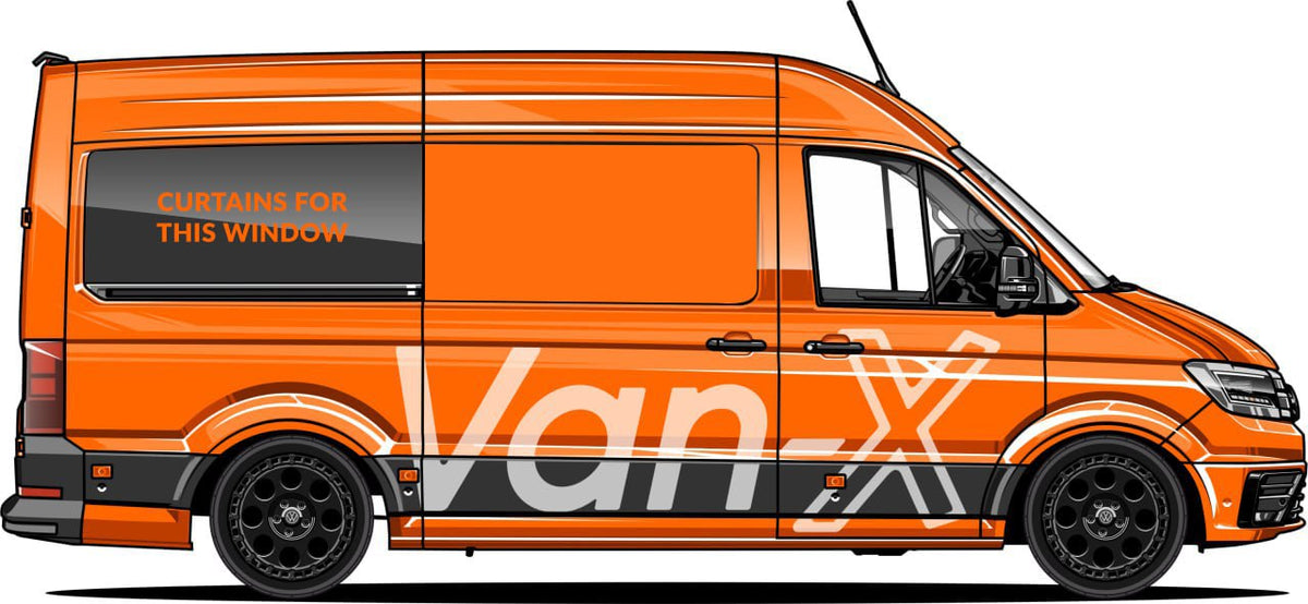 For Fiat Ducato / Ram ProMaster Blackout Camper Curtains Black/Black - Create Your Own Bundle | Van-X