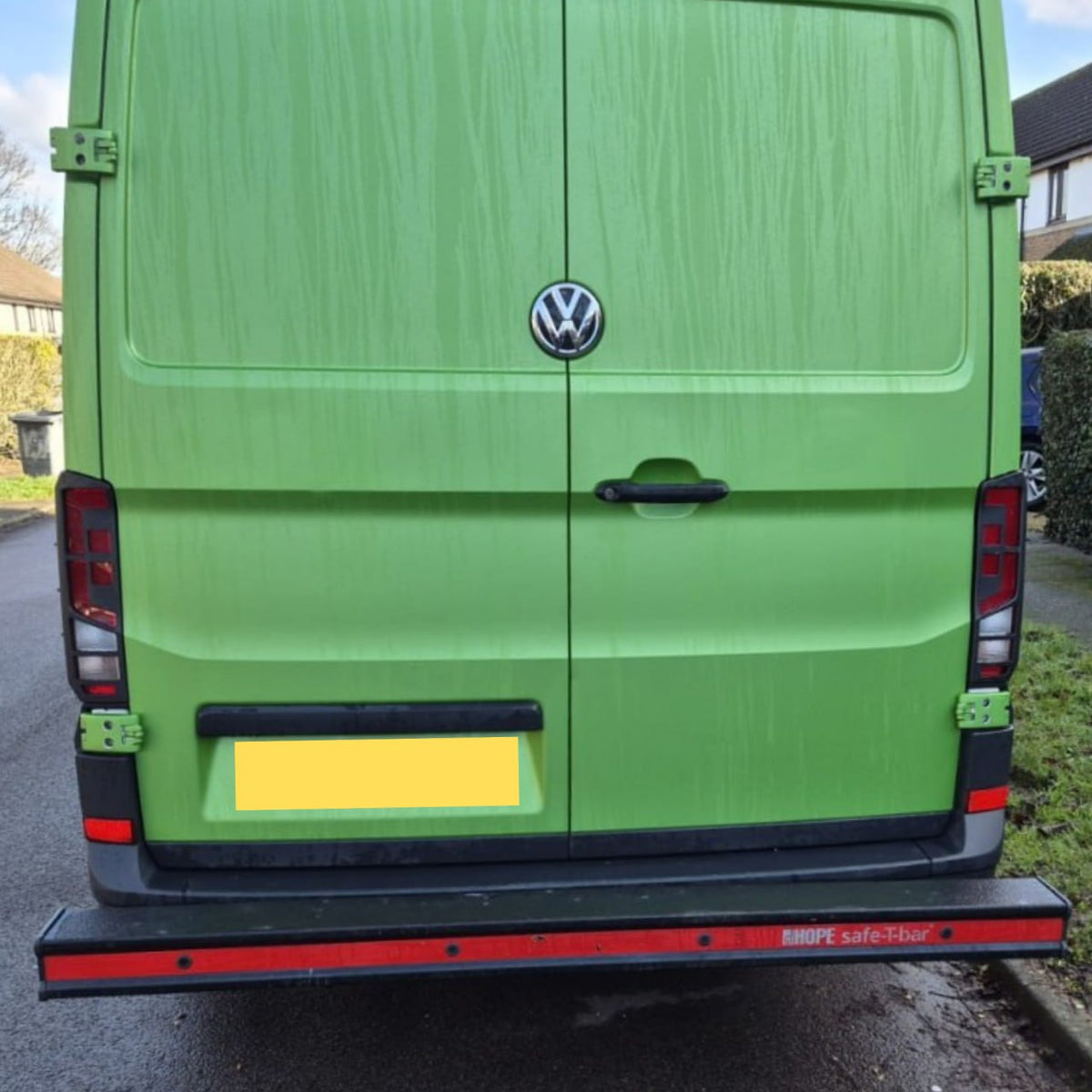 For VW Crafter Rear Light Guards Hammerite Ultimate Matte Black (2018-2025) | Tail Light Protectors | Van-X
