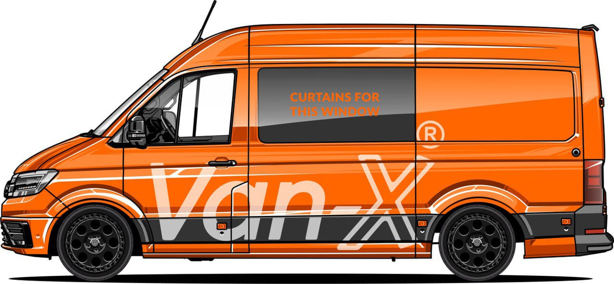For Fiat Ducato / Ram ProMaster Blackout Camper Curtains Black/Black - Create Your Own Bundle | Van-X