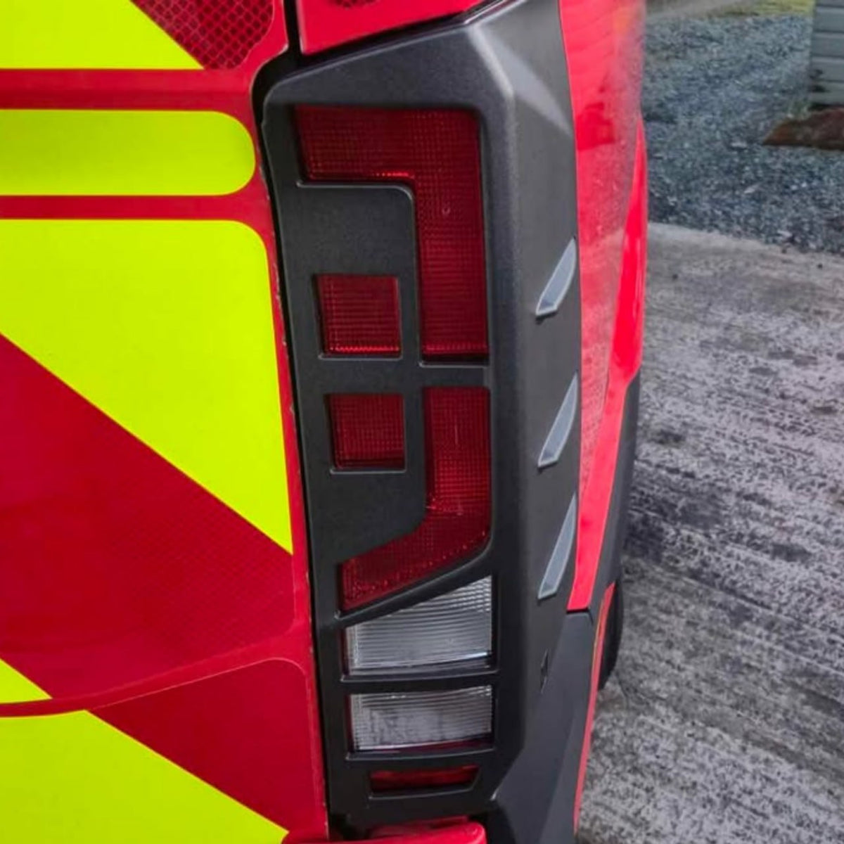 For VW Crafter Rear Light Guards Hammerite Ultimate Matte Black (2018-2025) | Tail Light Protectors | Van-X