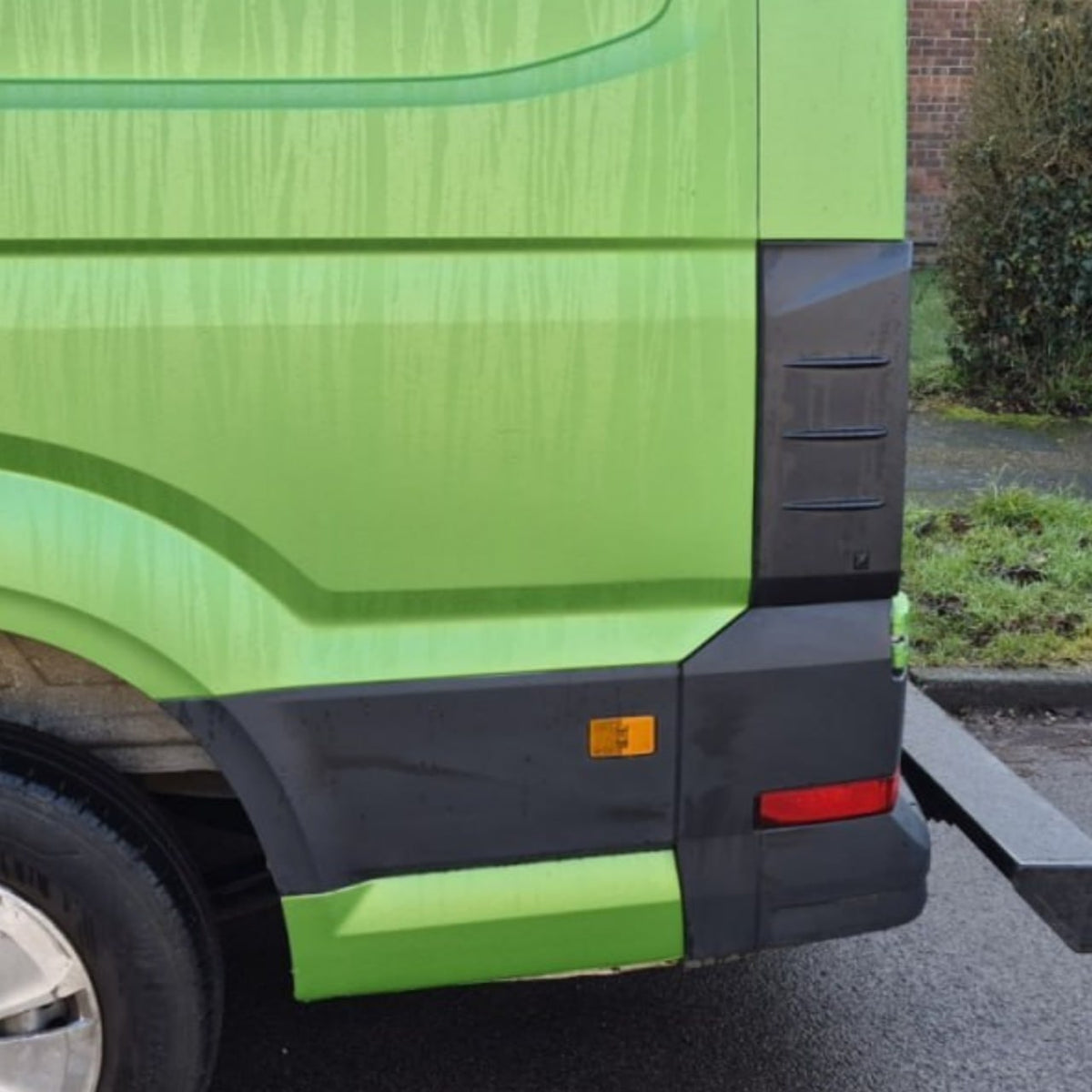 For VW Crafter Rear Light Guards Hammerite Ultimate Matte Black (2018-2025) | Tail Light Protectors | Van-X