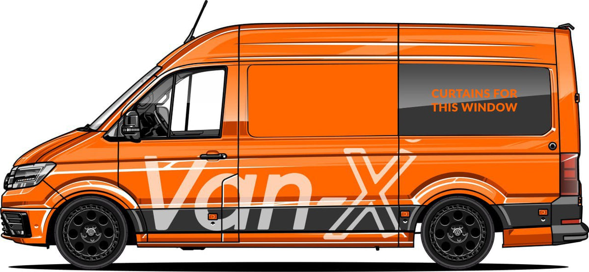 For Fiat Ducato / Ram ProMaster Blackout Camper Curtains Black/Black - Create Your Own Bundle | Van-X