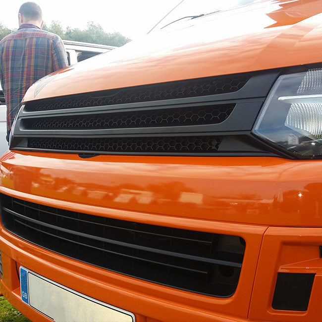 For VW T5.1 Transporter Front Badgeless Grille (Matte) Painted and Ready to Fit | Van-X