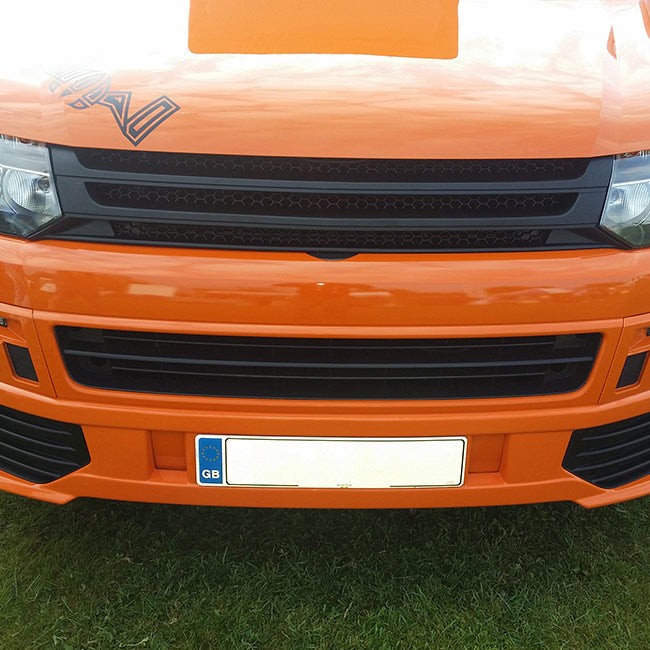 For VW T5.1 Transporter Front Badgeless Grille (Matte) Painted and Ready to Fit | Van-X