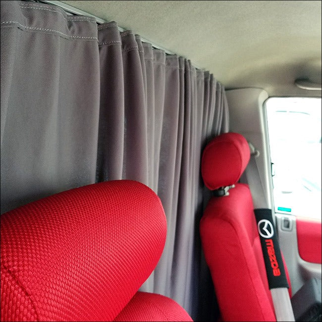For Mazda Bongo Cab Divider Curtain Kit with Rail Premium Quality - Van-X