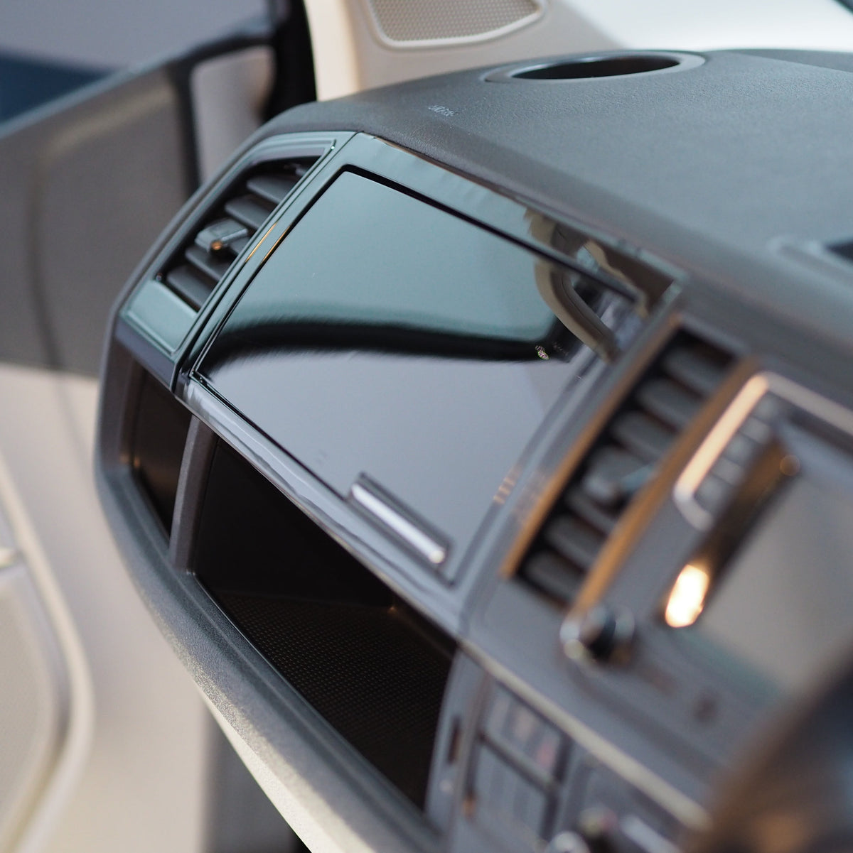 For VW T6 Transporter Dashboard Air Vent Trims (Set of 2) - Gloss Black | Van-X