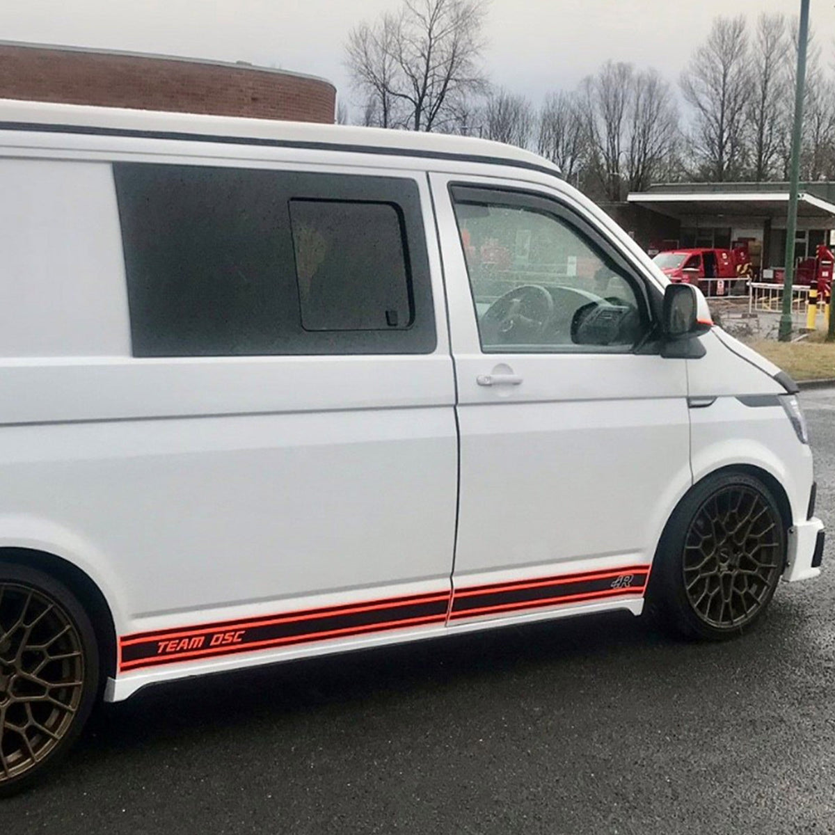 For VW T6 SWB Side Skirts Candy White Plastic Painted and Ready to Fit (B-Grade)