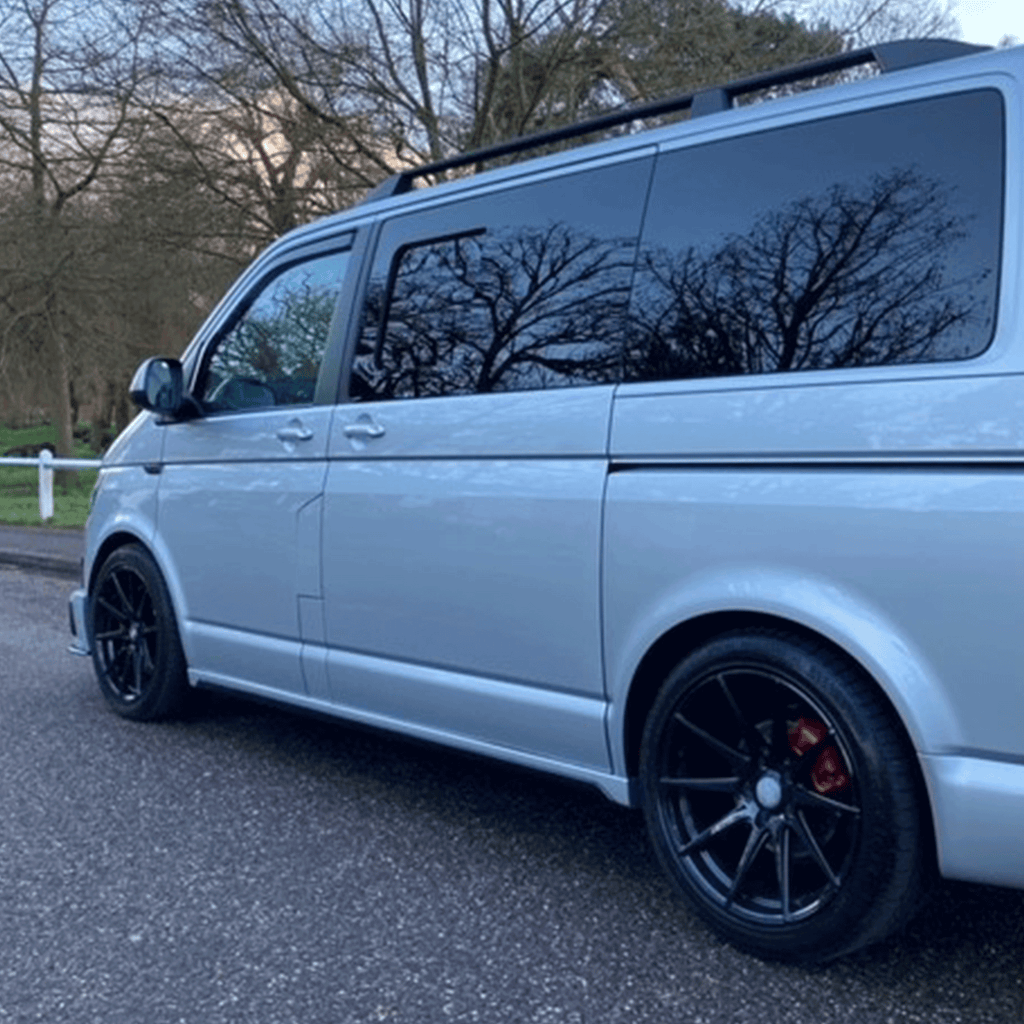 For VW T6 SWB Side Skirts Reflex Silver Plastic Painted and Ready to Fit (B-Grade)