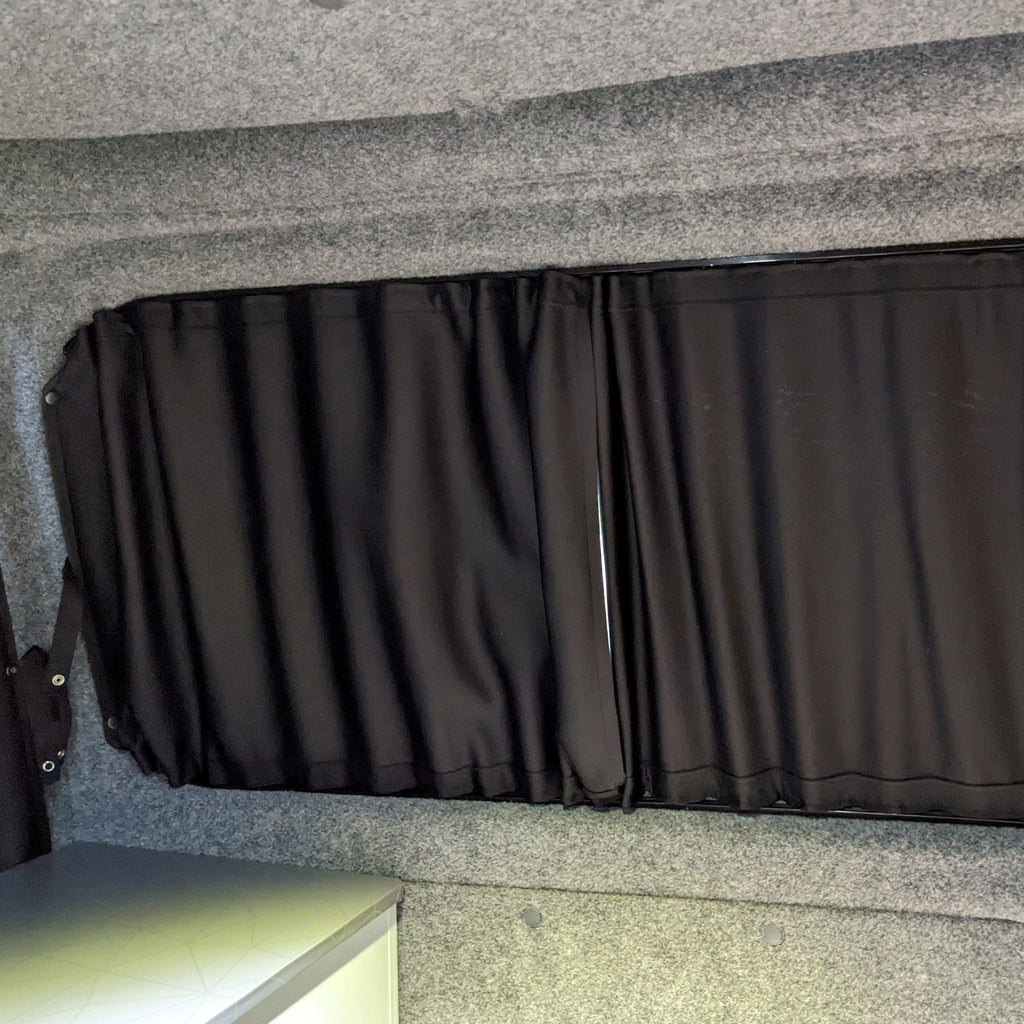 For Ford Transit Custom Premium Window Curtains Black/Black | Create Your Own Bundle | Van-X