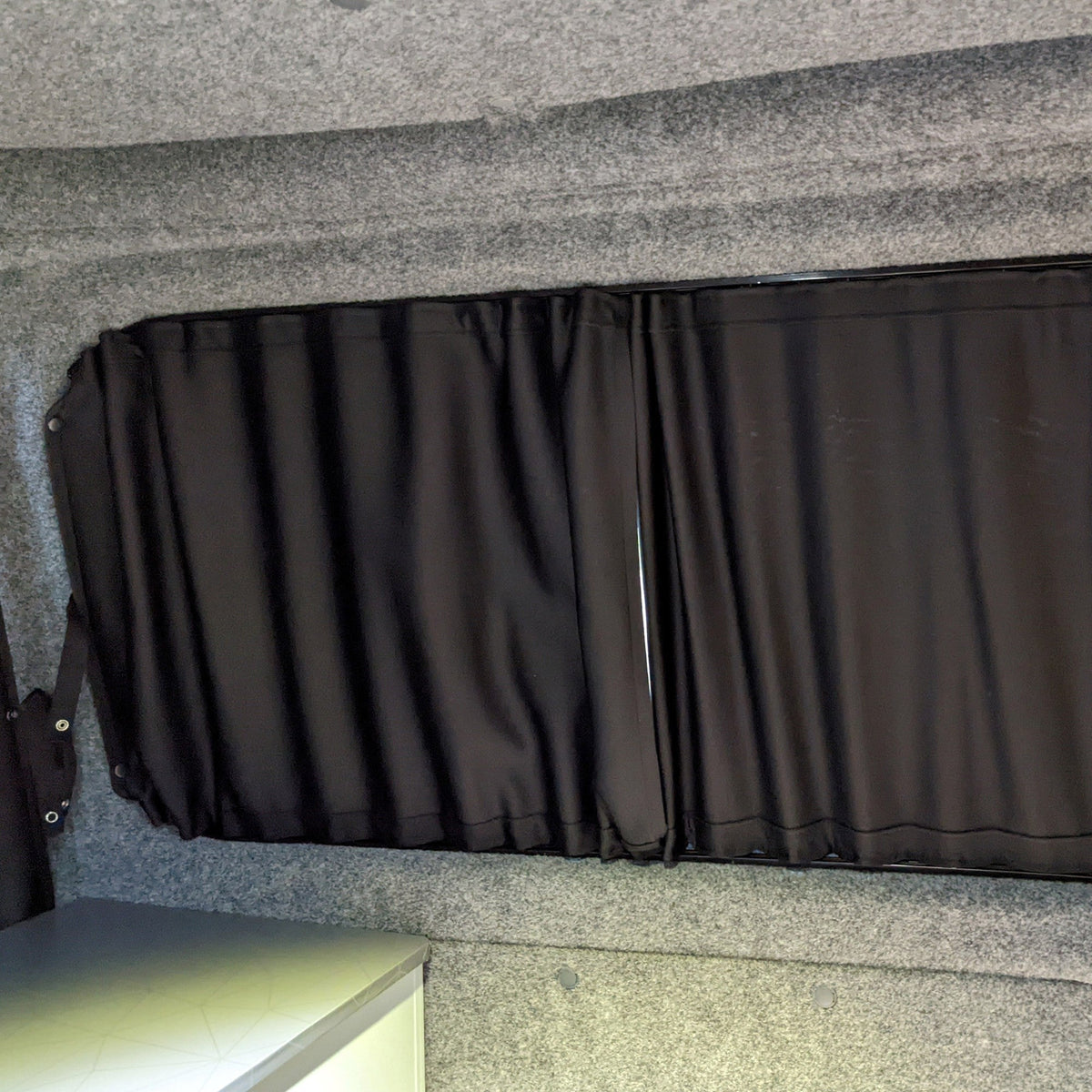 For Ford Transit Custom Premium Window Curtains Black/Black | Create Your Own Bundle | Van-X