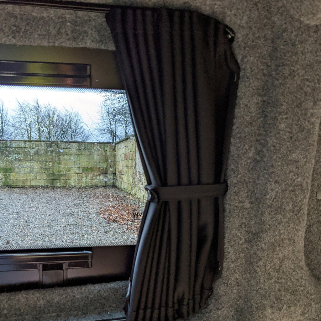 For Ford Transit Custom Premium Window Curtains Black/Black | Create Your Own Bundle | Van-X