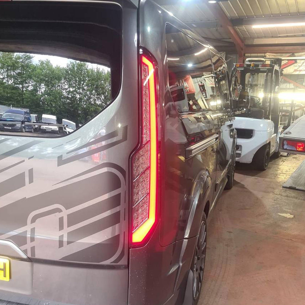 For Ford Transit Custom MK1 LED Rear Tail Lights – Smoked Lenses & Sequential Indicators | Van-X